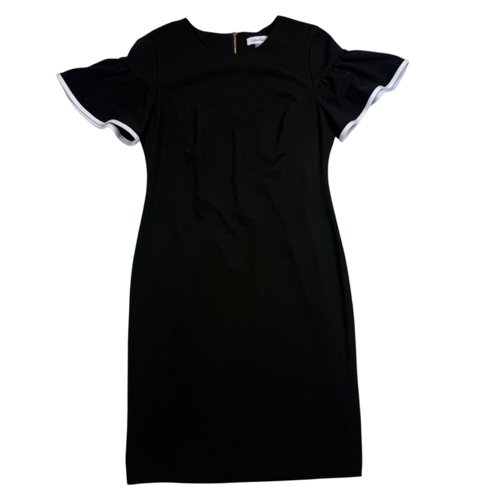Calvin Klein Black Dress with White Accents